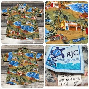 RJC Hawaiian Shirt Boy’s Size 6 Button Up Short Sleeve 100% Cotton